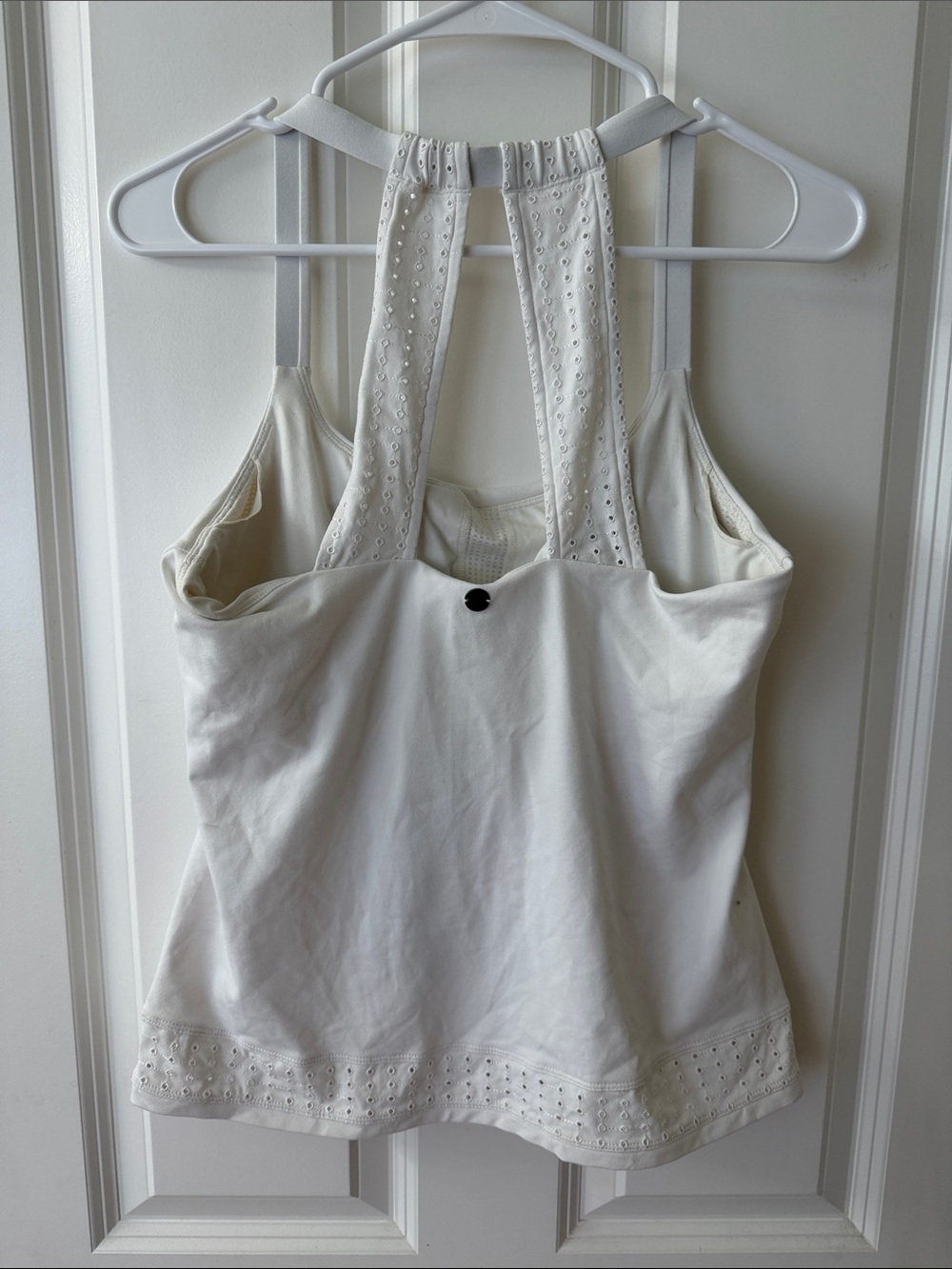 Prana Cream Eyelet Racerback Tank Top - Picture 7 of 9